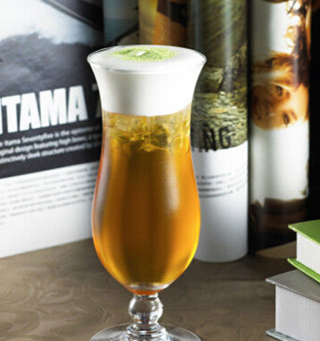 Jasmine bubble tea with milk cap