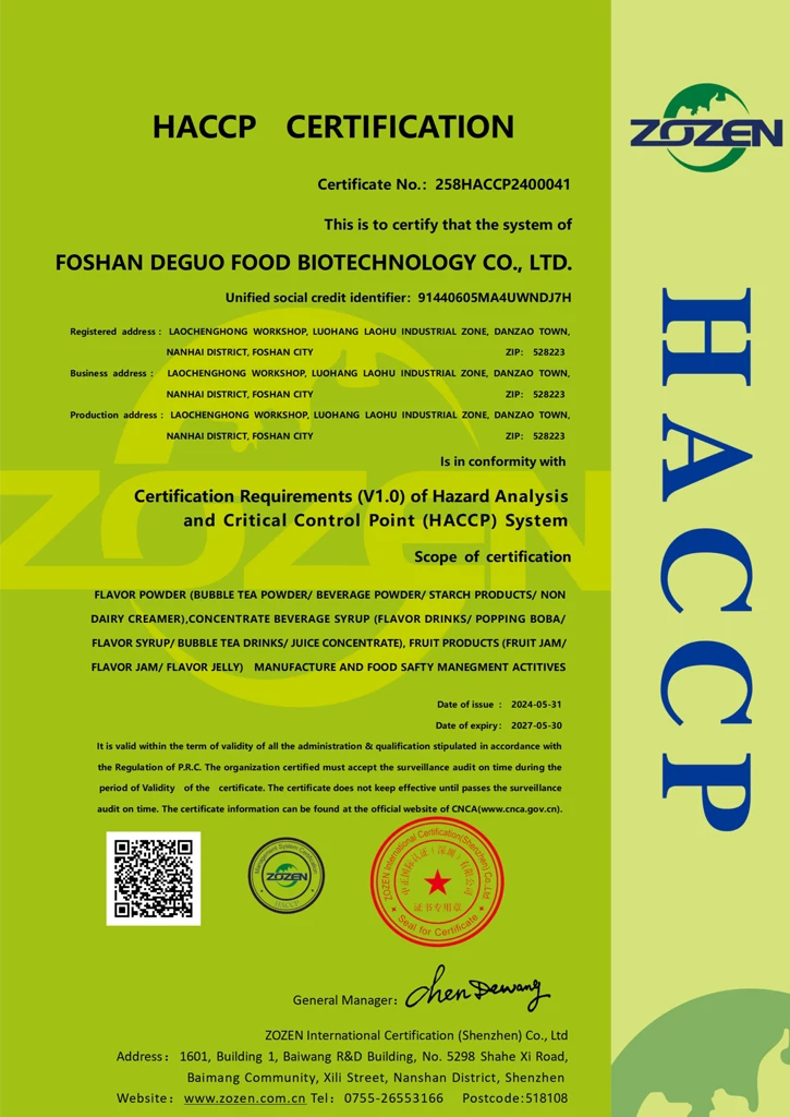 HACCP Certificate