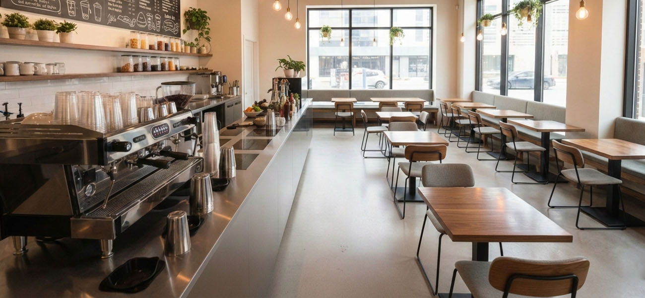 Bubble Tea Store Layout 3D Render